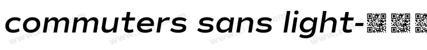 commuters sans light字体转换